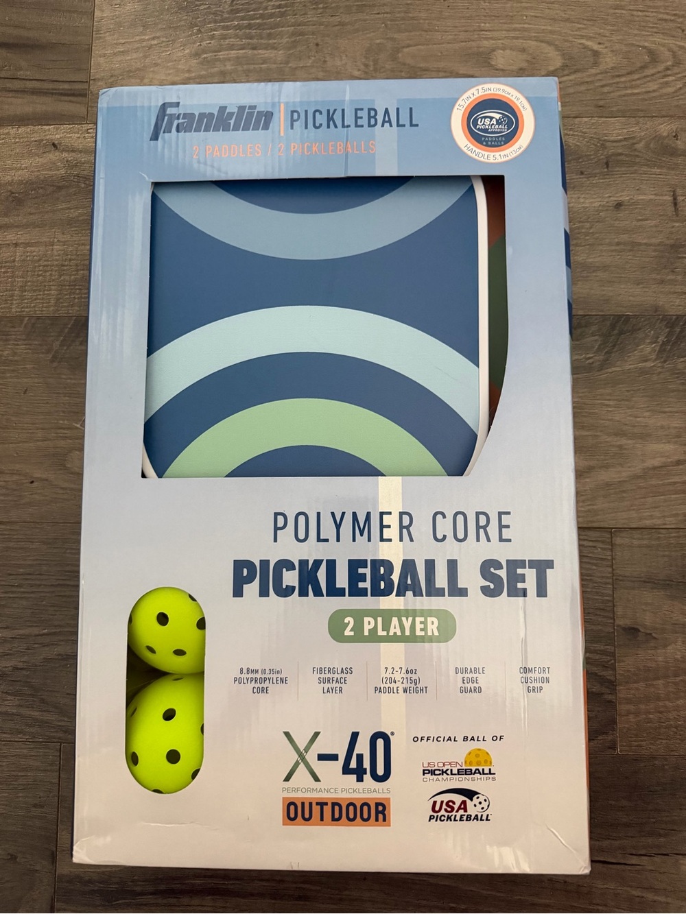 Franklin Polymer Core Pickleball Set - Blue & Green - 2 Player